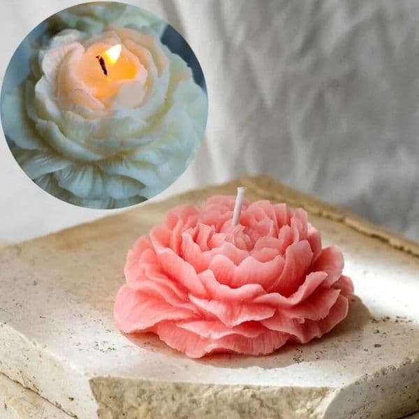 Bestseller 3D Peony Silicone Candle Flower Soap Gypsum Resin Craft Mold DIY Chocolate Cake Baking Tool Valentine's Day Gift ddmySat