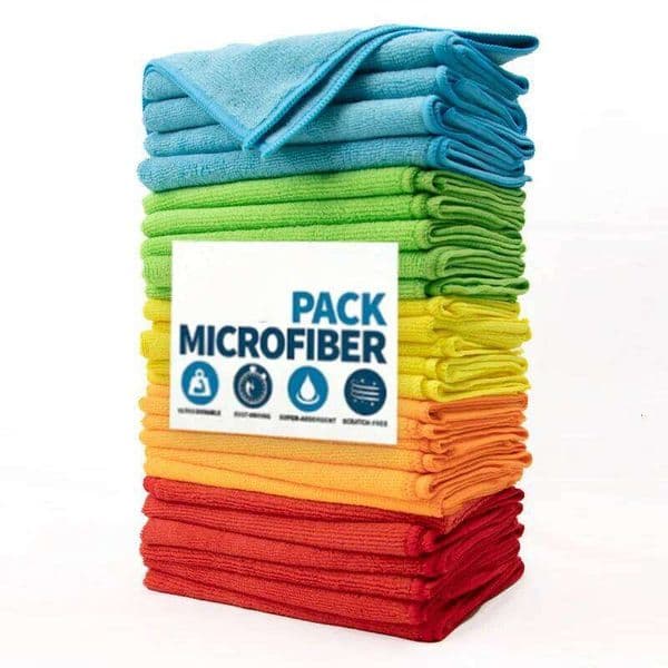Microfiber Multi-Purpose Kitchen Dish Cloth Scouring Pad for Car and Home Cleaning Reusable Dishwashing Wipes 26Y0121