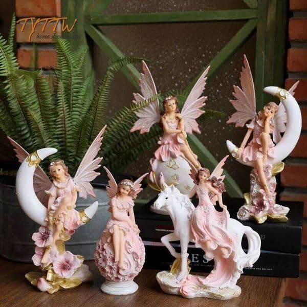 Flower Decor Girl Gift Decorations For Home Miniature Figurines Fairy Garden Desk Decoration 26W01212