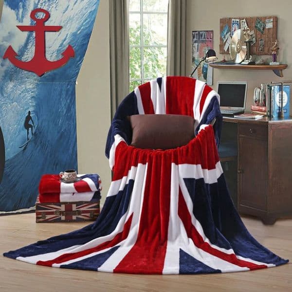 Bed blanket - Warm and plush throw for sofas car and travel - machine-washed English style blanket 260121BJ