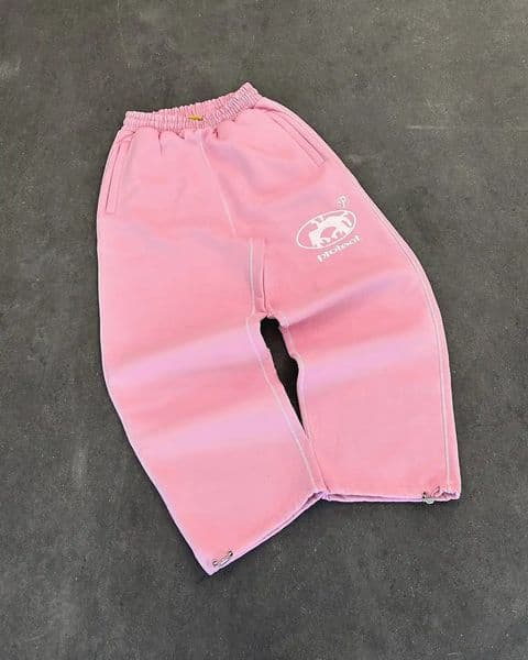 Man Y2k Pants Joggers Men Streetwear Embroidered Pink Long Sweatpants Cargo Clothing Casual Trousers American Harajuku 260114