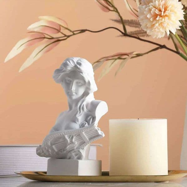 Greek Mythology Bust Statue Decor Roman Goddess Figurines Sketch Practice Aesthetics Sculptures for Living Room Bookshelf Desk 26W01212