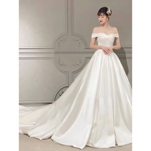 Sleeves Dress Elegant Super Off Shoulder Handmade Beading Quality Bridal with Handmade Beads All Gown with Lace Luxury and Wedding Gown Beautiful Wedding Dress