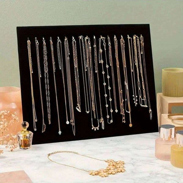 1pc-Jewelry Display Stand Black Flannel Necklace Penda 26Y0122