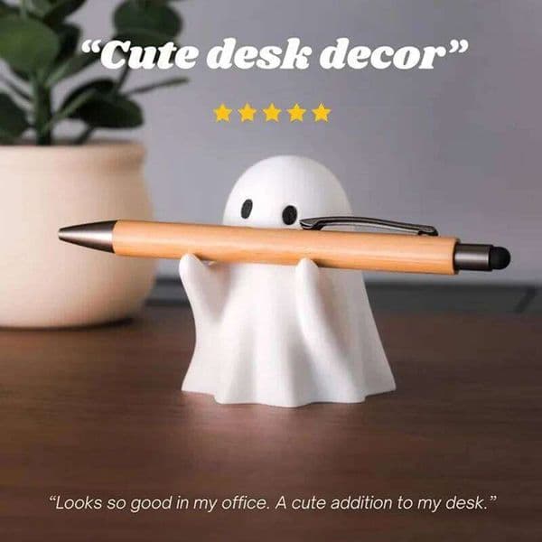 Ghost Cute Funny Pen Holder Halloween Decor Creative Gift Desktop Organizer For Office Home Decoration Ornaments 26H0122