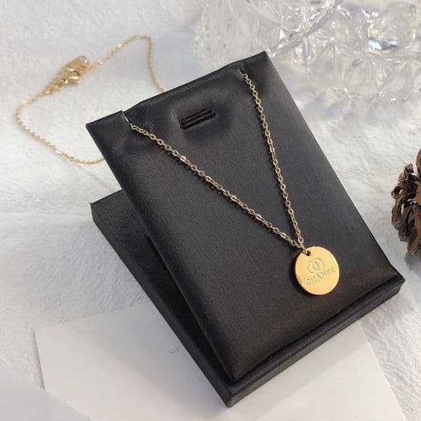 18K Gold Plated Silver Crystal Necklace Stainless Steel Pendant Necklace Fashion Women Rhinestone Pearl Chains Necklaces Choker Chain Wedding Gifts Charm Jewelry