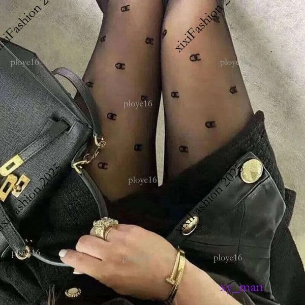 CC Sexy Tights Paris Designer Stockings Luxury Woman Black Hosiery Elastic Stocking Womens Legging Pantyhose Fashion Letter 811 160 666