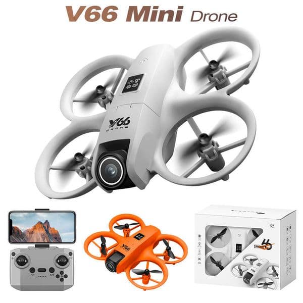 V66 Drone Optical Flow Positioning Intelligent Obstacle Avoidance ESC Flight Device Foldable Remote Control Aircraft Export Kuhangxin