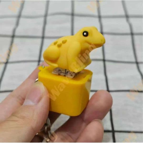 Cross-Border Charging Sound and Light-Up Toad Lizard Snake Dinosaur Frog Button Keychain Stress Relief Artifact