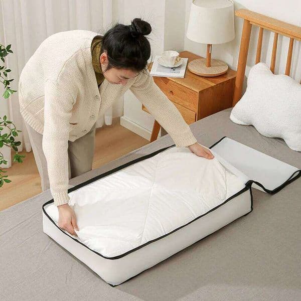 PEVA Waterproof Large Capacity Clothing Storage Under Bed Quilt Dustproof Bag Wardrobe Organizer 26Y0122