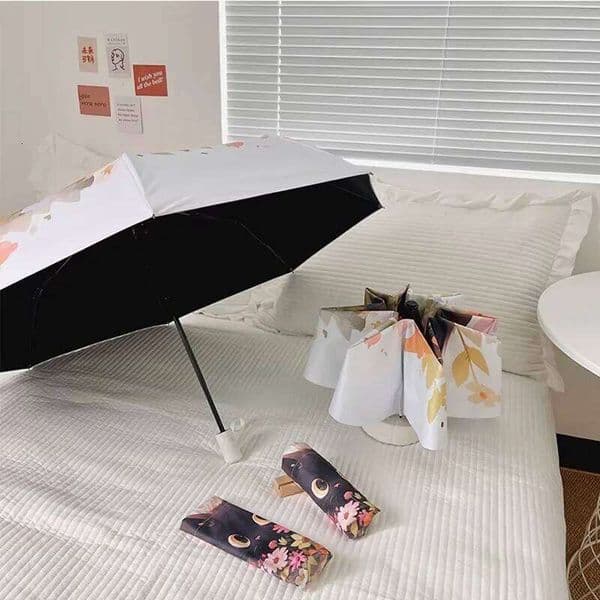 Bouquet cat a three-fold fully automatic sunshade umbrella with sun UV and rain protection 26Y0122