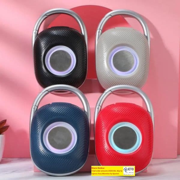 TG321 Outdoor Portable Waterproof Wireless Bluetooth LED Light Fabric Speaker HIFI Music Box Mini Bass Woofer Stereo Active Bt Tws Speaker LL
