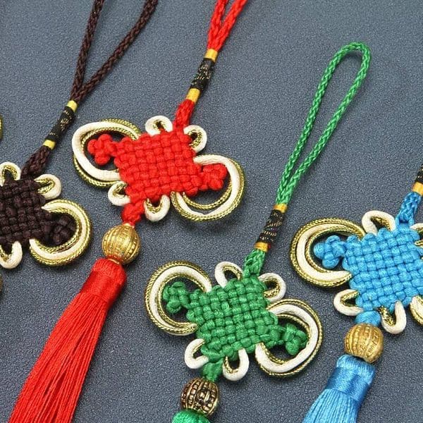Lucky Charm Chinese Knot Pendant Handmade Multi-Color Tassel Ornament Car Home Decoration Traditional Cultural Gift ddmythur