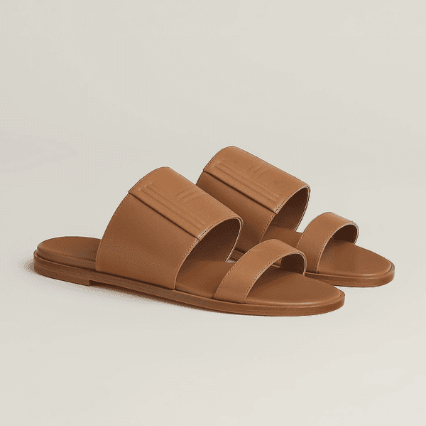 Everyday Wear Women Mona Sandals Flats Calfskin Leather Slide Shoes Lambskin Insole Walking Slip On Lady Brand Outdoor Beach Casual Walking EU35-43