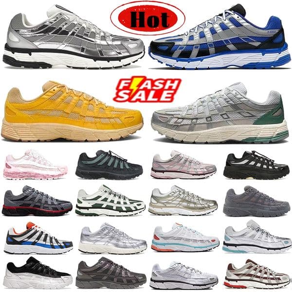 P6000 Mens Running Shoes Womens P 6000 Trainers Metallic Silver Armory Navy summit white Pure fashion Men Women Designer outdoor Sports sneakers trainer