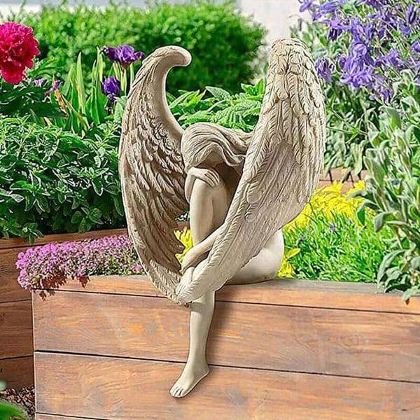 Sisters Friendship Sculpture Angel Statue Desktop Living Room Home Garden Christmas Decoration Ornament 26W01212