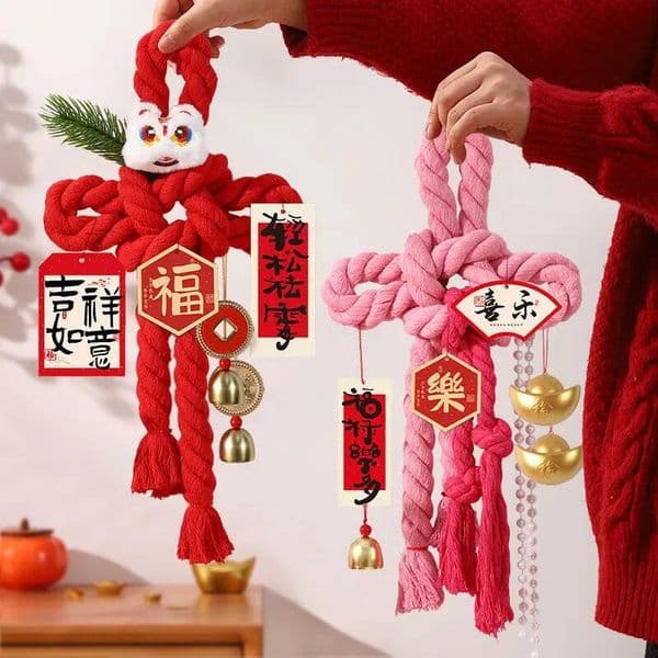 Spring Festival House Chinese Wedding Celebration Style Tassel New Year Door Handle Pendant