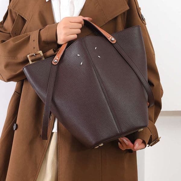 Handheld Bucket Cross-Border New Fashion for Women Large Capacity Autumn Winter Tote Bag High-End Commuter Handbag