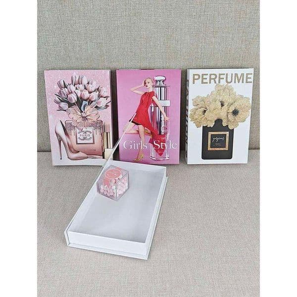 Fashion Luxury Fake Books Decoration Perfume Girl Magazine Simulation Book Shooting Coffee Table Villa Hotel Decor Props 26W01212