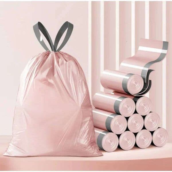 100pcs/Roll Durable 45x43cm Drawstring Portable Affordable Large Garbage Bag Thickened Trash Bags Household Use 26W0123