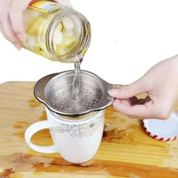 Food Stainless Steel Tuna Strainer Press Canning Colander Can Filter For Canned Vegetable 26H0123