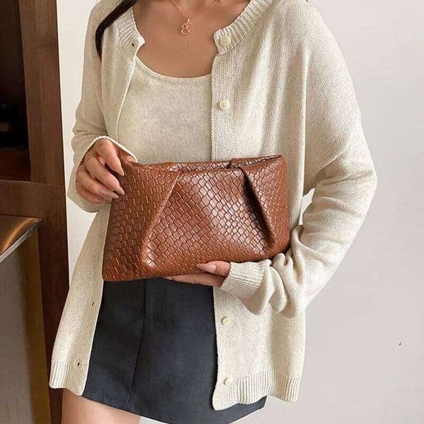 Fashion Multifunctional Clutch Bag Embossed Pattern Large Capacity Evening Phone Pocket Luxury Coin Purse Handbag Women