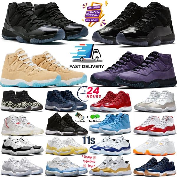 Designer 11 11s Basketball Shoes Women Men Atlanta Mojave Las Vegas Inner Beast Gamma Blue Cherry Cool Grey Heiress Red Velvet Trainers