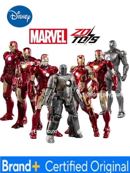 Disney ZD Toys Iron Man Action Joint Movable MK1 MK3 MK6 MK7 MK42 MK45 MK50 MK85 MK17 MK33 MK39 Adult Collection Figure Gift H260123