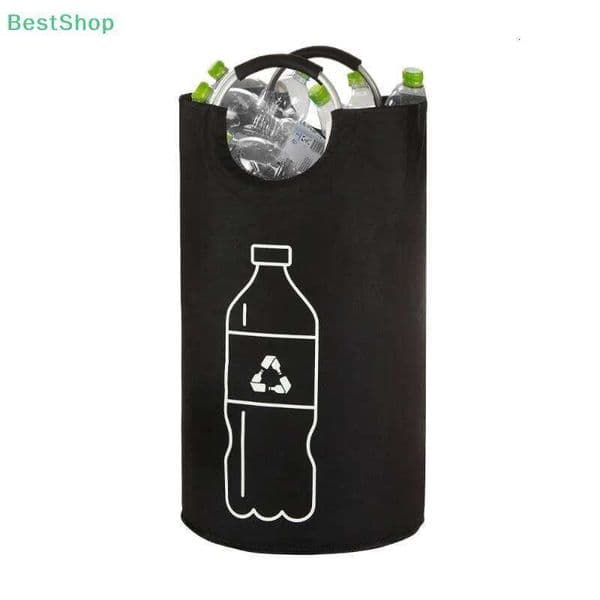 Oxford Cloth Aluminum Handle Recyclable Bottle Laundry Basket Home Foldable Storage And Recycling Bag 26W0123