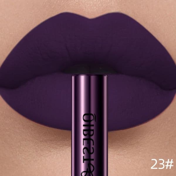 QI Liquid Lipstick Waterproof Velvet Nude Matte Sexy Red Lip Gloss Long Lasting Nonstick Stain Makeup 24 Colors s 260112