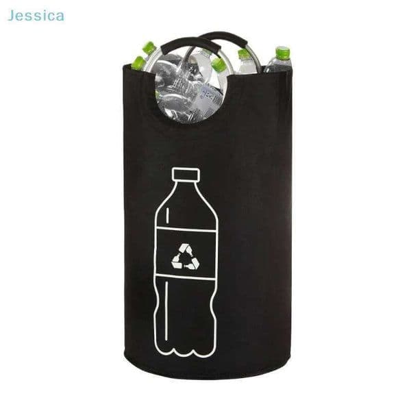 sww Oxford Cloth Aluminum Handle Recyclable Bottle Laundry Basket Home Foldable Storage And Recycling Bag 26W0123
