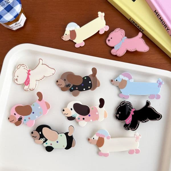 Colorful Pet-inspired Hair Accessory Adorable Acrylic Animal Hairpin for Girls