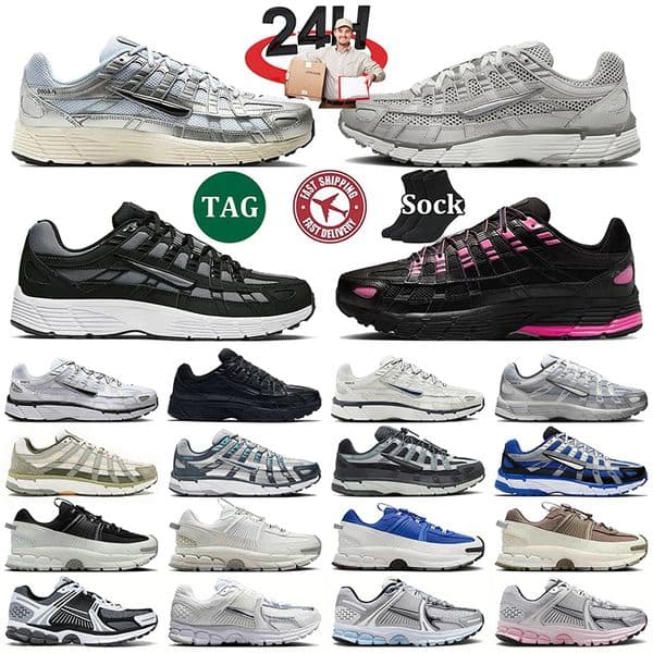 P6000 trainers P 6000 V5 With Box Designer Casual Shoes Shadow grey Light Army Cargo Khaki Flat Pewter Anthracite Smoke Grey Metallic Silver Men Women Chaussures