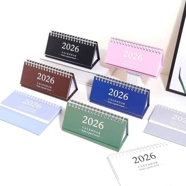 1 pc New 2026 Style Desk Calendar, Portable Foldable, Write Memos, School and Office Desktop Decoration, Home Essentials 26Y0123