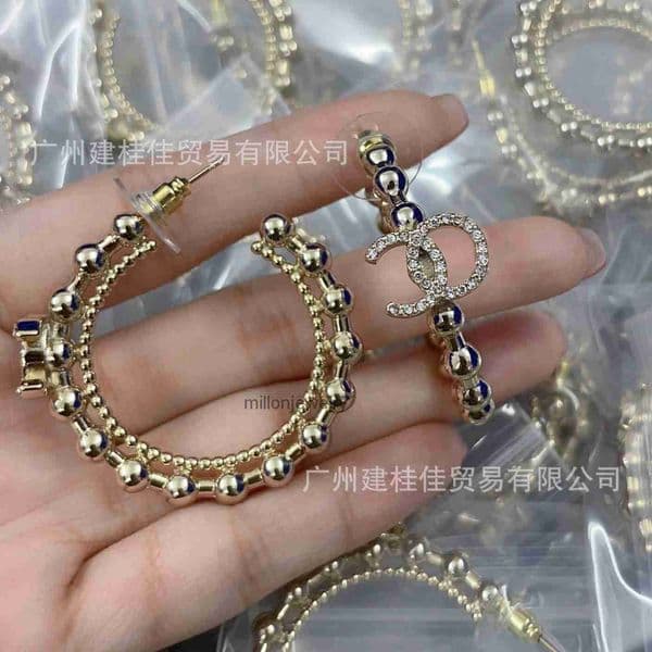 jewelery women cc earring Round Full Diamond Stud Earrings for Women Fashionable Earrings