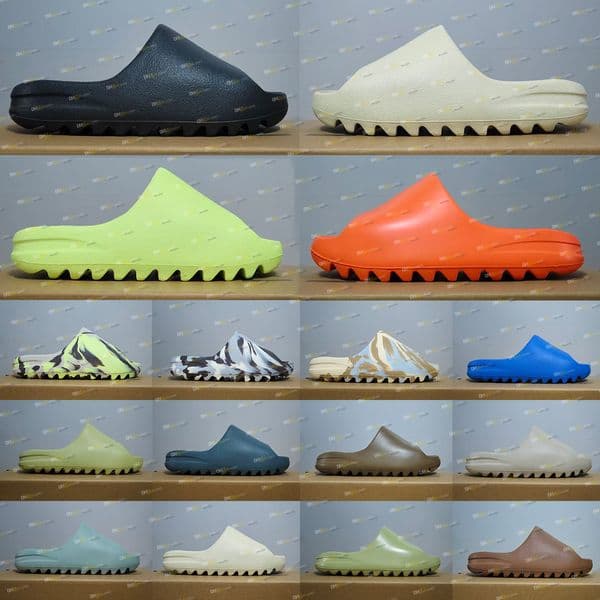 Designer Slides Slippers Women Men Slider Clogs Sandals Rubber Slide Onyx Slate marine Salt Pure Bone Sand Sandalias Runner Sliders Beach Shoes size 36-48