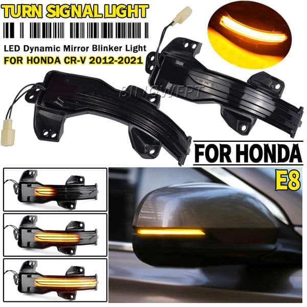 2Pcs Dynamic Turn Signal Lights For Honda CRV 2013-2021 GK5 XRV LED Car Side Mirror Sequential Indicator Blinker Lamp