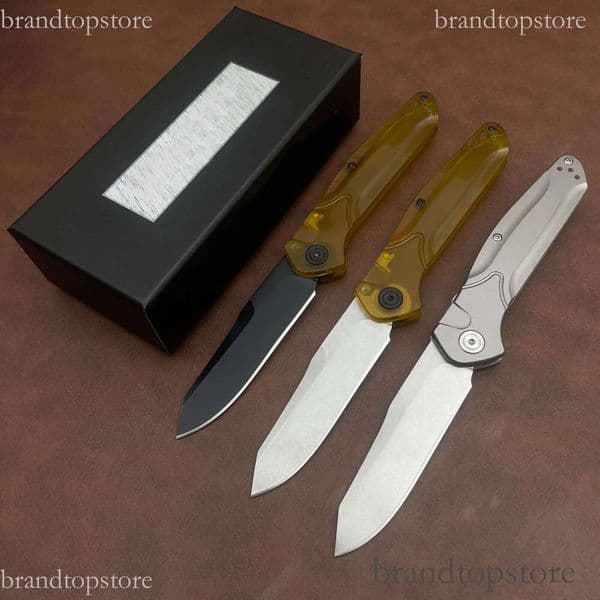 3Models folding knife 9400 Osborne Folding Knife 3.43 GB-D2/S30V Satin Plain knife Blade, PEI/Titanium Handles-9400BK-1