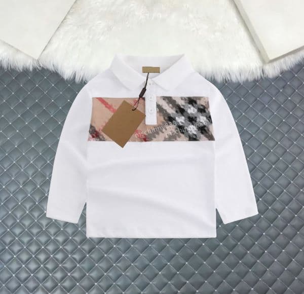 Kids Designer T-Shirt Clothes Spring And Autumn Long Sleeve Children Girls Boys Shirt Plaid Stitching Cotton Baby Kid Tops Clothing L2605141IDK