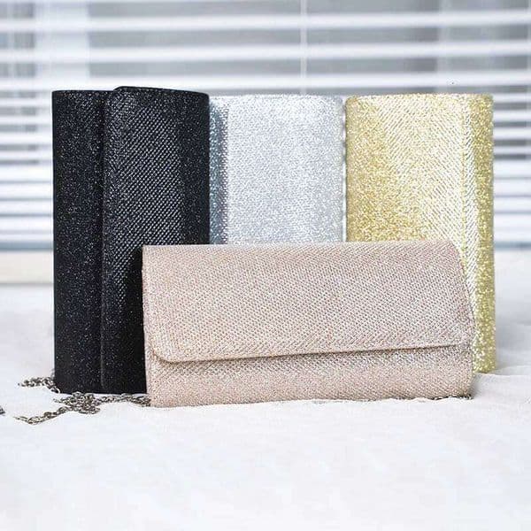 Socialite Party Evening Clutches Dress Bag, PVC Diamond Inlay Chain Crossbody Shoulder Bag for Women Daily Collocation