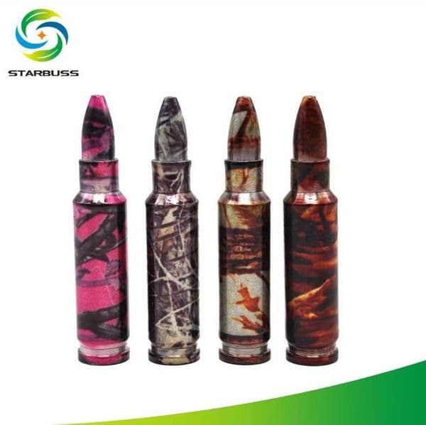 Metal pipe printing bullet creative pipe free-style rotating portable two-piece bullet cigarette holder