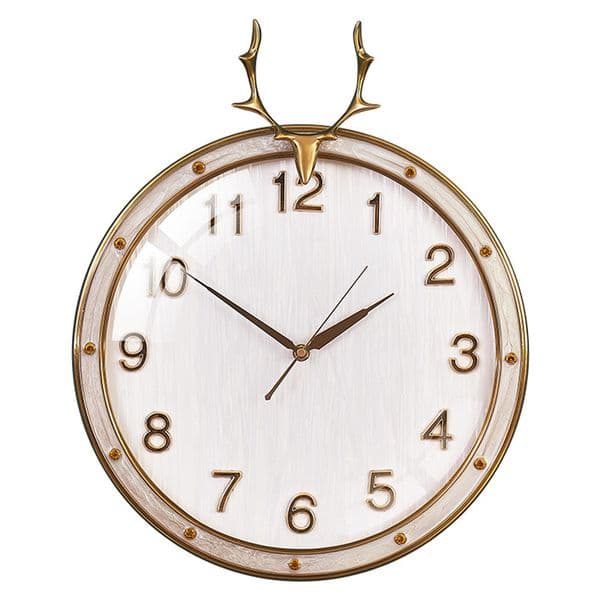 Factory Direct Sale Nordic Personality Creative Living Room Silent American Style Deer Head Shell Decorative Wall Watch Clock
