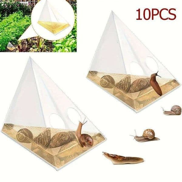 10pcs Outdoor Garden Trap-Help You Solve Snail And Slug Problems-Disposable, Pe Material, No Electricity Required