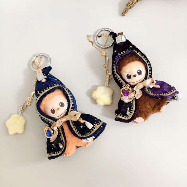 4.0 Mini Labubu Clothes Creative Magic Cloak Three-Piece Set 10CM Pendant LABUBU Replacement New