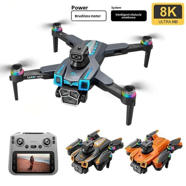 New A19 Brushless 5.6Inch Drone With Screen HD Aerial Photography Quadcopter Obstacle Avoidance Remote Control Airplane Kuhangxin
