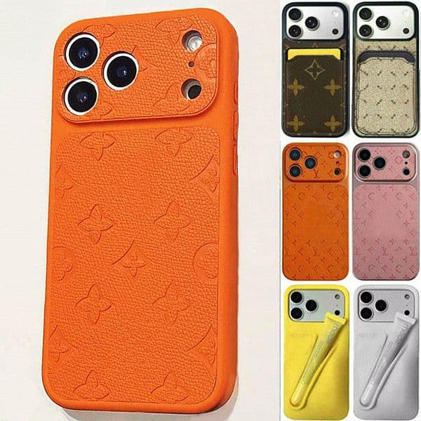 17 Phone Case Designer iPhone Case Luxury Denim Wallet Cases for Apple iPhone 17 Pro Max 16 15 14 13 ProMax Leather Card Holder Cover Silicone lip gloss Soft iphone Case