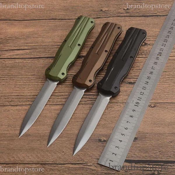 6Models 3300/3310 Infidel Fixed Blade Knife folding 3.85 D2 Blade, knife Aluminum Handles