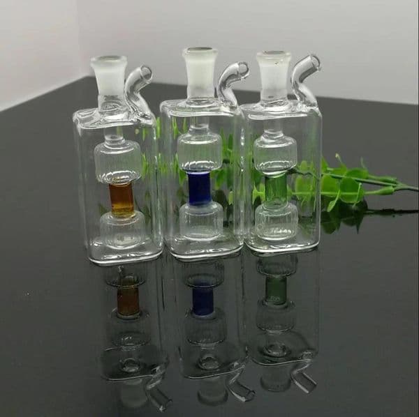 Smoking Pipes Aeecssories Glass Hookahs Bongs Mini square glass hookah bottle