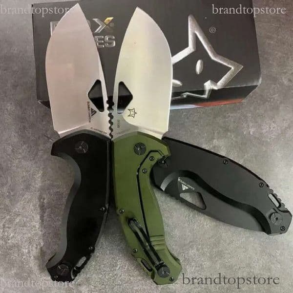 FX Sk-02Od Capitan Folding Knife folding knife 3.70 M390 Satin knife Drop Point Blade, OD Aluminum Handles