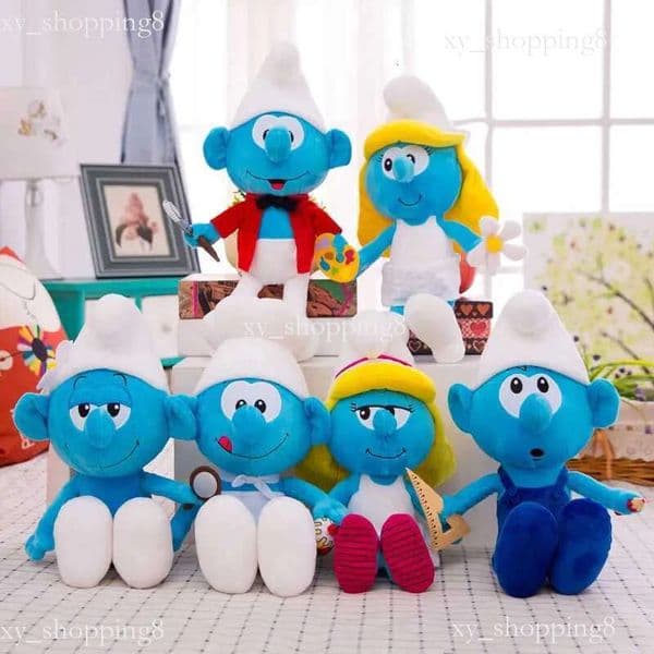 2026 New Cartoon Character Creative Smurf Cute Plush Kawaii Doll Childrens Soothing Toy Birthday Christmas Gift